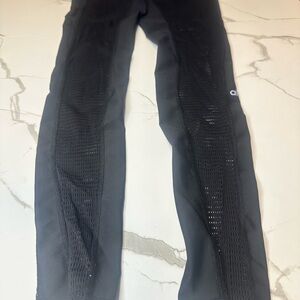 ALO Yoga Black Leggings with Mesh Panels